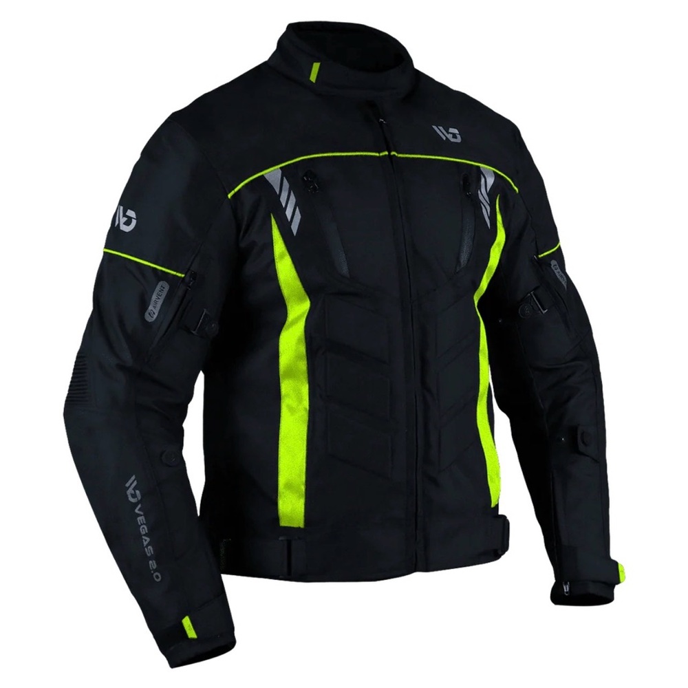 WD Motorsports Vegas 2.0 Motorcycle Jacket CE Armored With Padding XXL